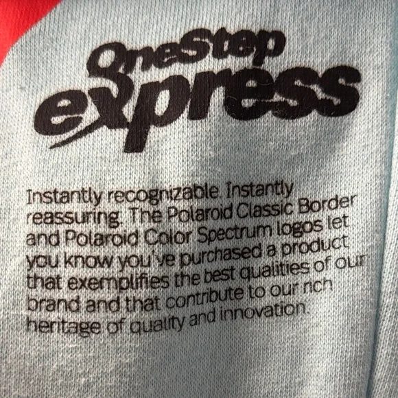 Vintage Polaroid Light Blue Sweatpants with Rainbow Stripes XL - Picture 6 of 6